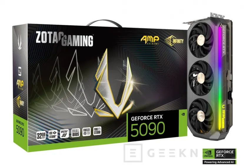 Geeknetic La NVIDIA RTX 5090 AMP Extreme INFINITY de ZOTAC se anuncia con un consumo de 600 W 2