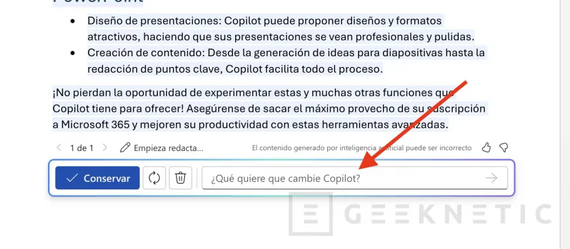 Geeknetic La IA de Copilot llega a Microsoft Office: Te contamos cómo usarlo 5