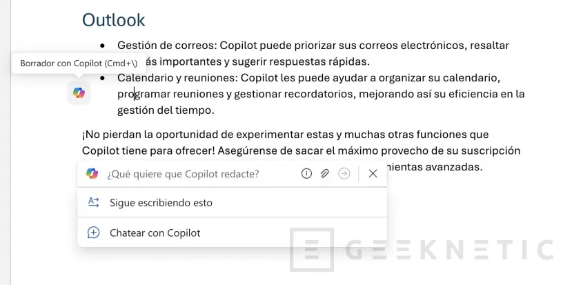 Geeknetic La IA de Copilot llega a Microsoft Office: Te contamos cómo usarlo 6