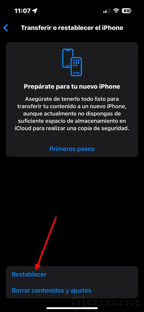 Geeknetic Cómo Formatear un iPhone para borrar todos los datos 9