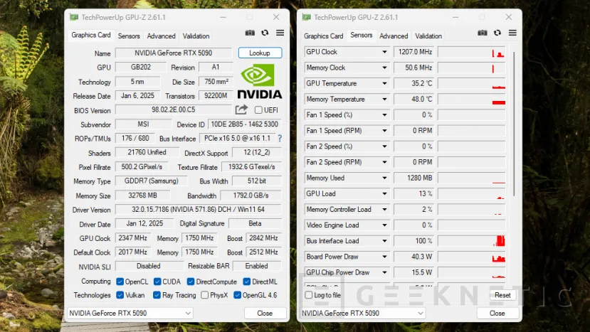 Geeknetic MSI GeForce RTX 5090 32G SUPRIM LIQUID OC Review 13