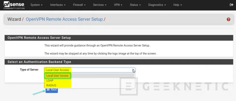 Geeknetic Cómo configurar una VPN con PFSense para acceso a Máquinas Virtuales 8