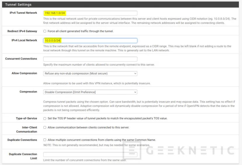 Geeknetic Cómo configurar una VPN con PFSense para acceso a Máquinas Virtuales 13