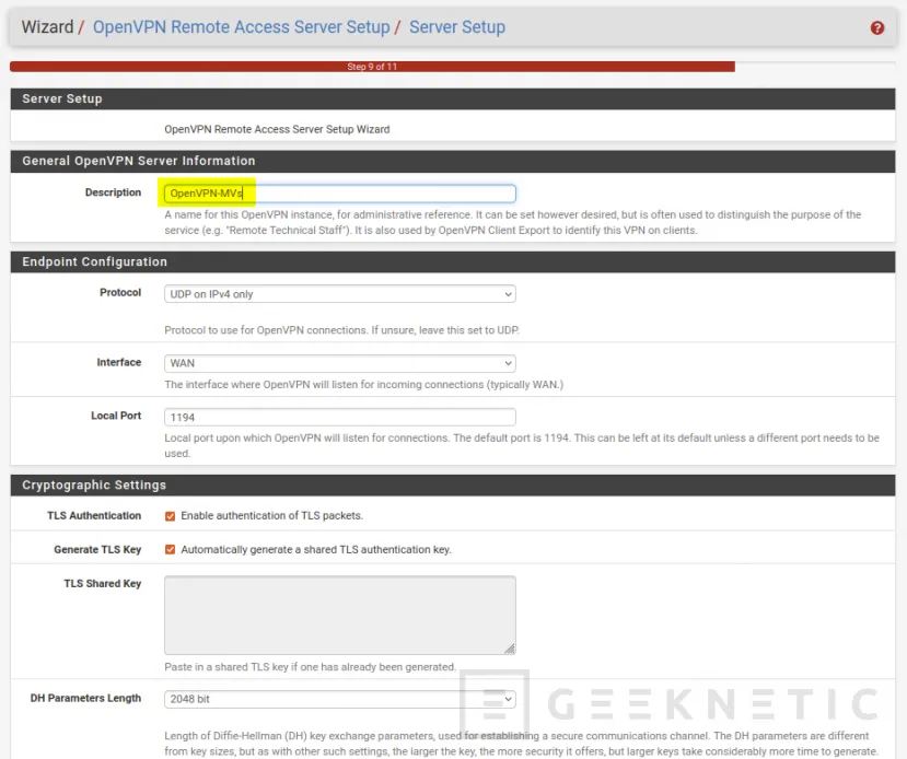 Geeknetic Cómo configurar una VPN con PFSense para acceso a Máquinas Virtuales 12