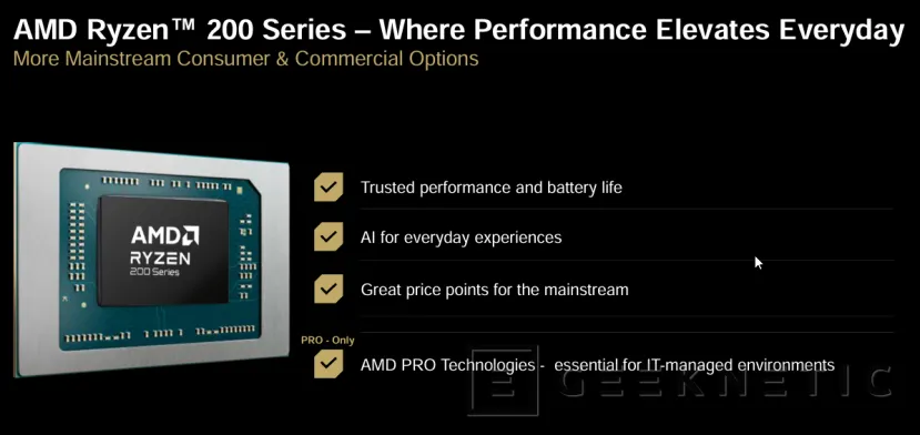 Geeknetic La gama de entrada y profesional de AMD se actualiza con nuevos modelos AMD Ryzen 200 Series 1