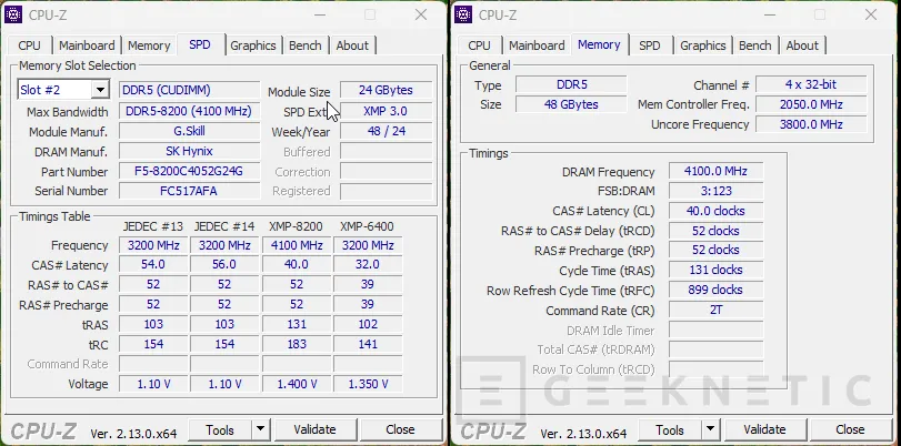 Geeknetic G.Skill Trident Z5 CK CUDIMM 48GB-8200MHz CL40 Review 8