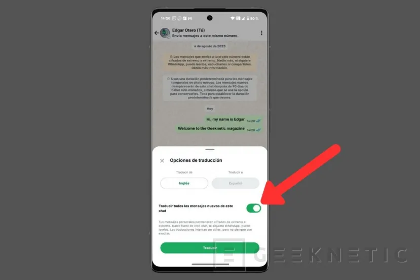 Geeknetic Cómo traducir mensajes en WhatsApp paso a paso 5
