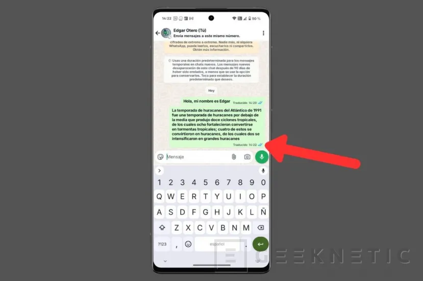 Geeknetic Cómo traducir mensajes en WhatsApp paso a paso 6
