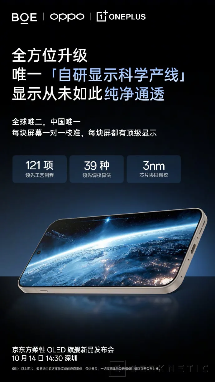 Geeknetic El OnePlus 15 llegará con 1,15 mm de bisel, pantalla un 13% más brillante y un 30% más duradera 1