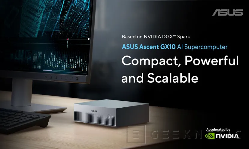 Geeknetic El nuevo Superordenador ASUS Ascent GX10 está basado en el NVIDIA DGX Spark 1
