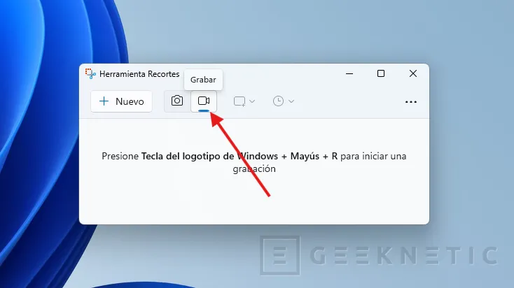 Geeknetic Como crear un GIF a partir de una grabación de pantalla en Windows: app Recortes y Control + G 1