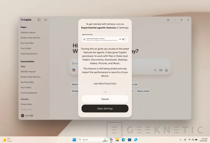 Geeknetic Windows 11 ahora tiene su propio &quot;OK Google&quot;: Microsoft lanza el comando de voz Hey, Copilot 1