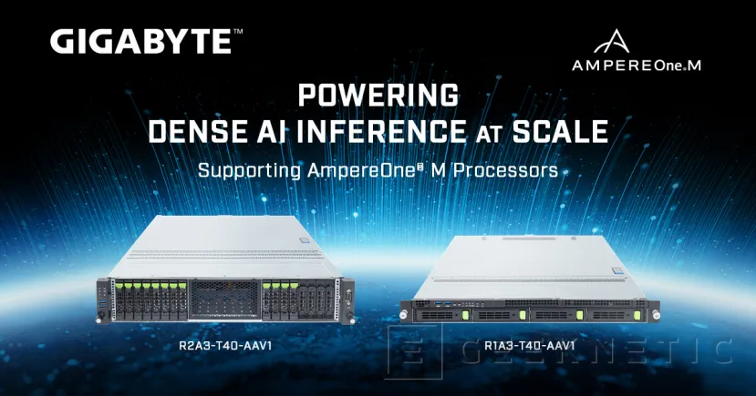 Geeknetic GIGABYTE lanza dos nuevos servidores basados en procesadores Arm AmpereOne M, hasta 192 núcleos y 1,5 TB DDR5 1