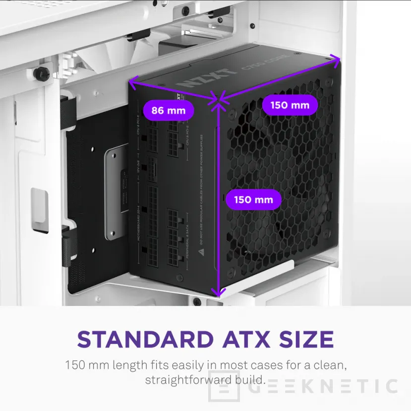 Geeknetic Las nuevas fuentes NZXT C Series Gold Core ofrecen certificación Gold, conector 12V-2X6 nativo y compatibilidad con ATX 3.1 y PCIe 5.1 2