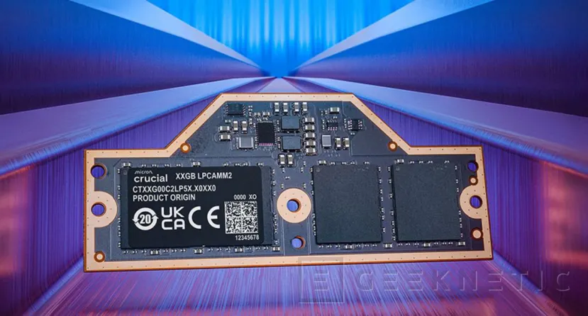 Geeknetic Crucial tiene disponibles memorias LPCAMM2 con velocidades de 8.533 MT/s 3