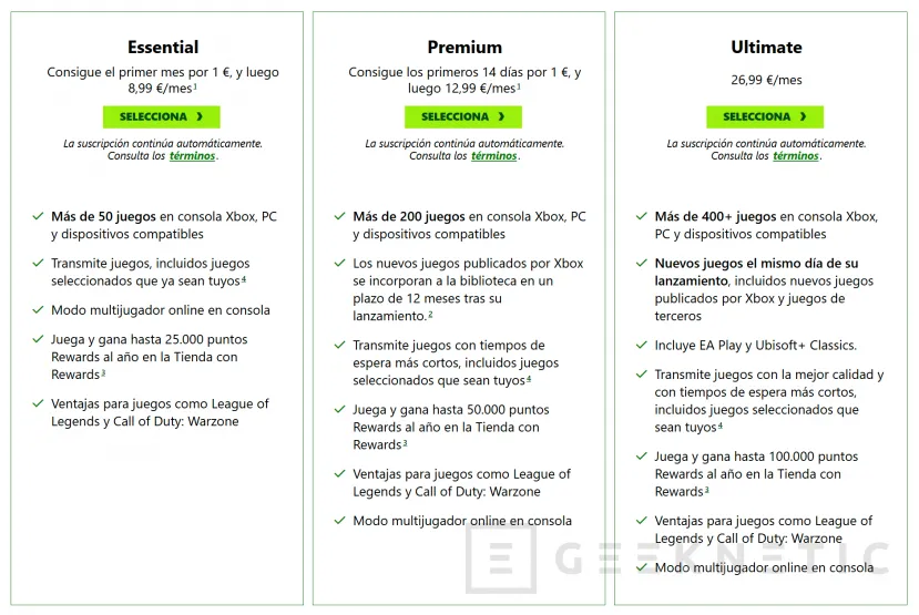 Geeknetic Los nuevos planes Xbox Game Pass suben un 50% su precio para dejar al Ultimate en 26,99 euros mensuales 4