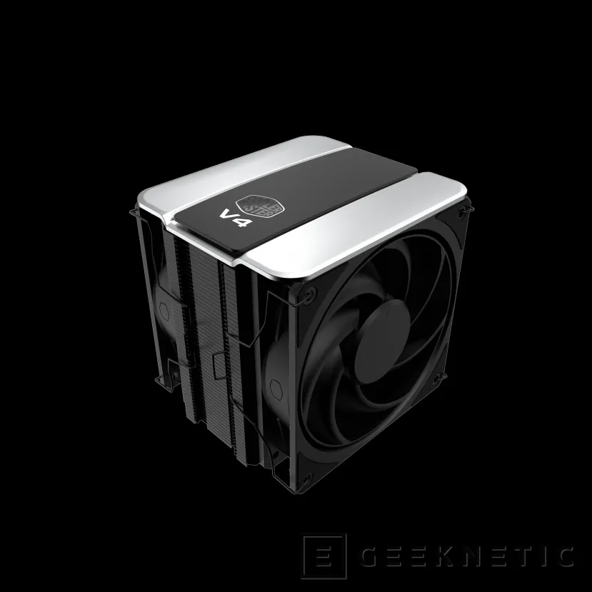 Geeknetic El nuevo disipador Cooler Master V4 Black tiene tecnología 3DHP, 4 Heat Pipes y dos ventiladores Mobius incluidos 1