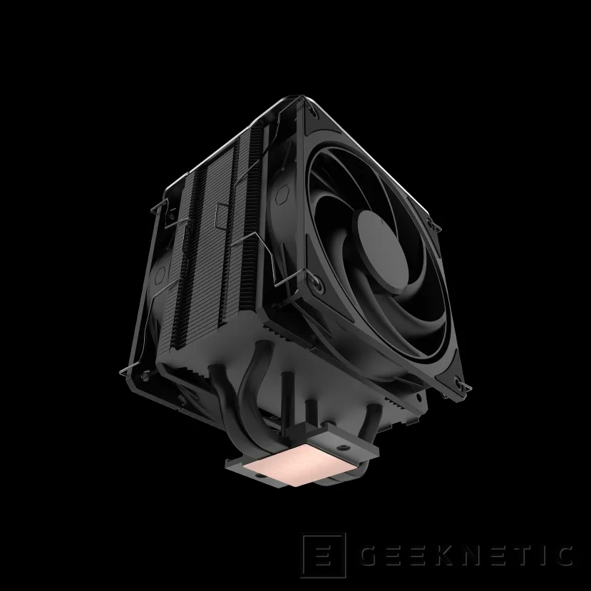 Geeknetic El nuevo disipador Cooler Master V4 Black tiene tecnología 3DHP, 4 Heat Pipes y dos ventiladores Mobius incluidos 3