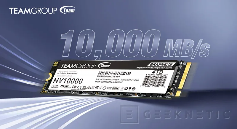 Geeknetic El nuevo SSD Teamgroup NV10000 ofrece velocidades de lectura de hasta 10.000 MB/s y capacidades de hasta 4 TB 1