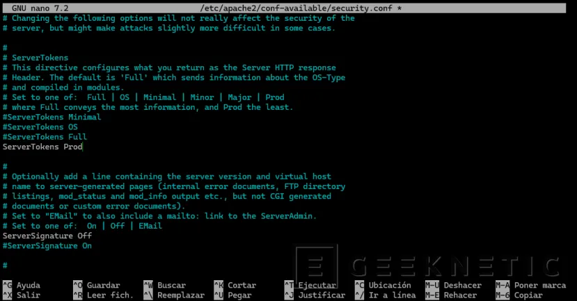 Geeknetic Cómo proteger Apache: Configuraciones clave de Ciberseguridad 3