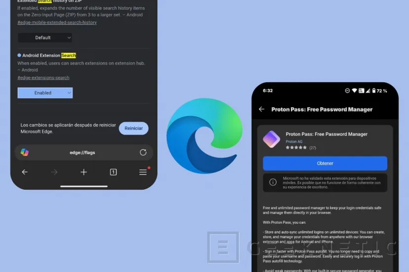 Geeknetic Esta no te la esperabas: ahora puedes usar todas las extensiones de escritorio en Microsoft Edge para Android 1