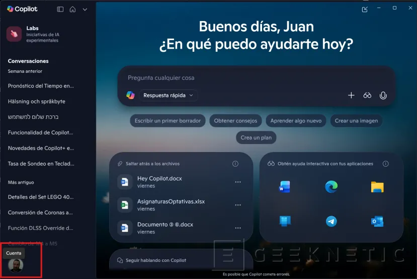 Geeknetic Cómo hablar con tu ordenador con Microsoft Copilot Voice, la IA que te ayudará con lenguaje natural 6