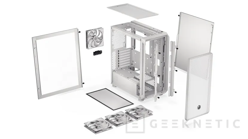 Geeknetic Nueva caja Endorfy Arx 500 White con iluminación ARGB, cristal lateral y 4 ventiladores de 140 mm incluidos por 115 euros 2