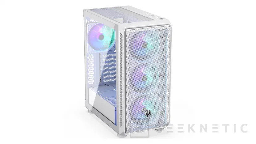 Geeknetic Nueva caja Endorfy Arx 500 White con iluminación ARGB, cristal lateral y 4 ventiladores de 140 mm incluidos por 115 euros 1