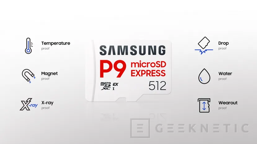 Geeknetic Nuevas tarjetas de memoria MicroSD Express Samsung P9, hasta 800 MB/s y 512 GB de capacidad 3