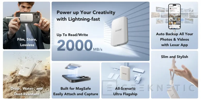 Geeknetic El SSD Externo Lexar ES5 ya está disponible,1 TB y hasta 2.000 MB/s de lectura y escritura por 119,99 dólares 2