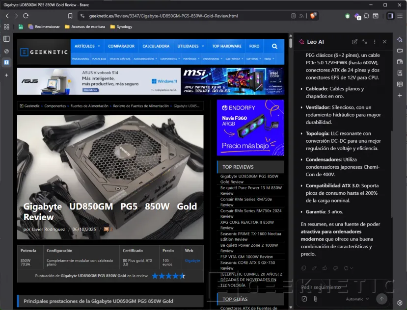 Geeknetic Navegadores con IA: estos son los mejores que puedes instalar 5