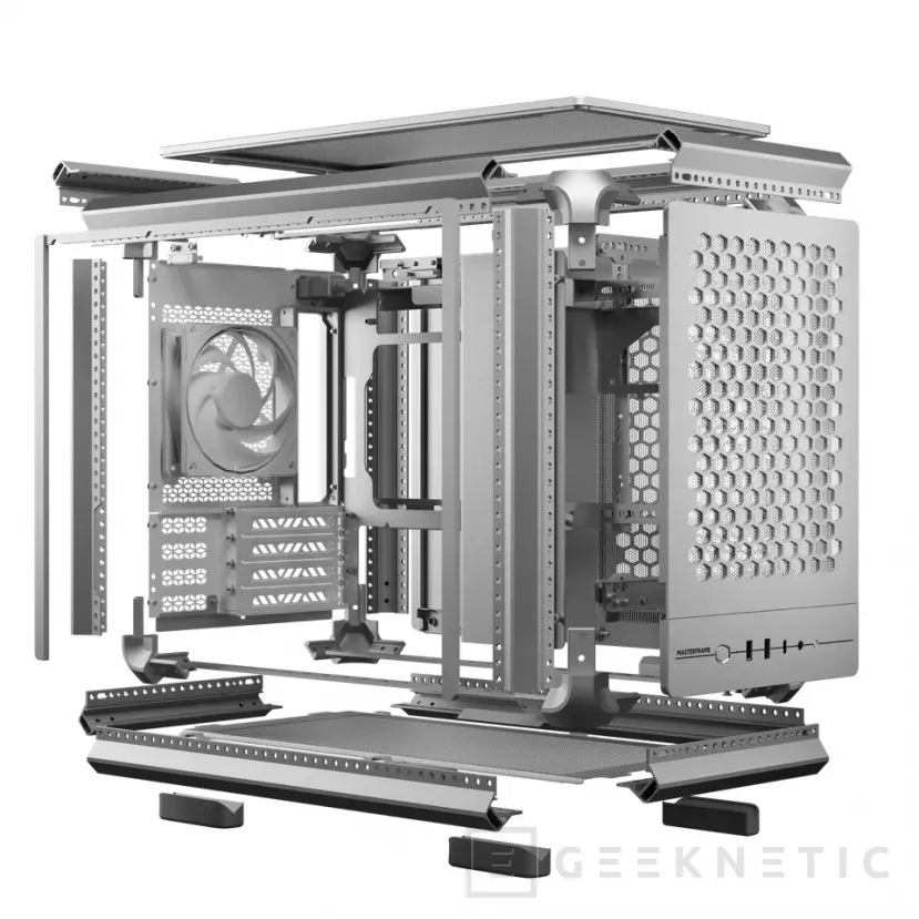 Geeknetic Cooler Master MasterFrame 400 Mesh combina modularidad FreeForm 2.0, malla frontal y soporte para GPUs de 390 mm en formato compacto 2