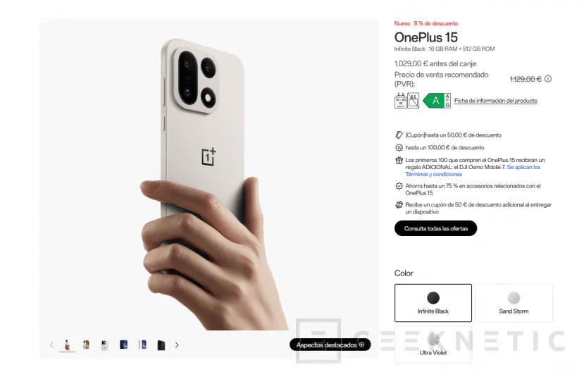 Geeknetic El OnePlus 15 desembarca en España: un buque insignia con una batería enorme y lo último de Qualcomm 1