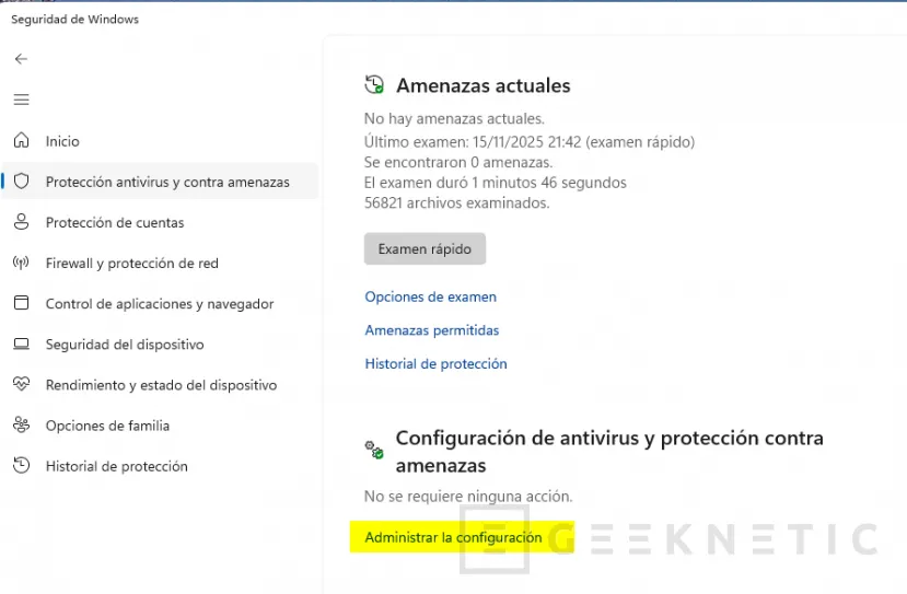 Geeknetic Cómo crear una Excepción en Windows Defender 3