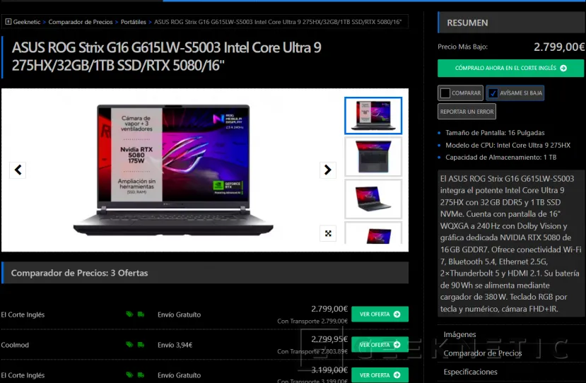 Geeknetic Ya disponible la categoría de Portátiles en el Comparador de Precios de Geeknetic 3