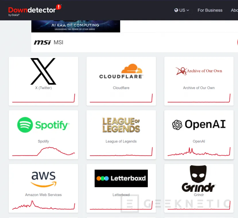 Geeknetic Cloudflare está experimentando algunos problemas, multitud de páginas web conectadas a este CDN no funcionan correctamente 4