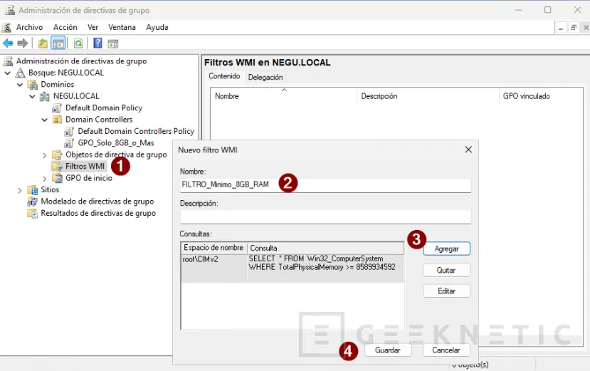Geeknetic Filtrado Quirúrgico de GPOs con WMI 11