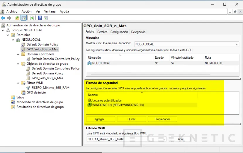 Geeknetic Filtrado Quirúrgico de GPOs con WMI 13