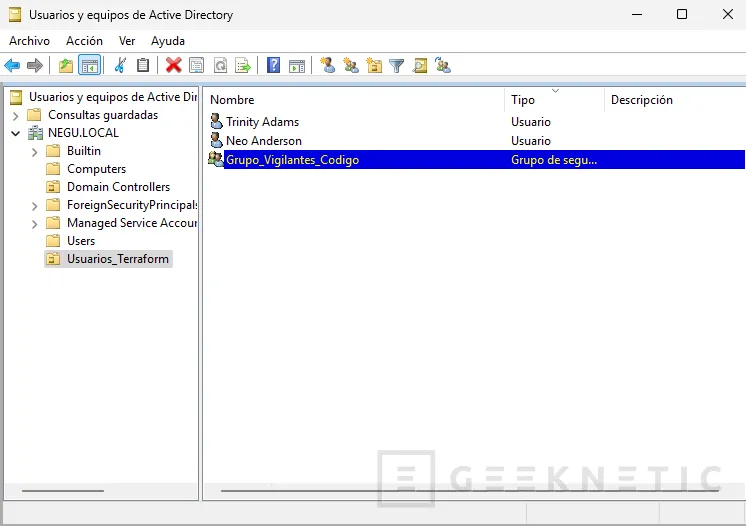 Geeknetic Terraform y Active Directory On-Premise: Automatización de la Creación de Cuentas al Estilo Git 18