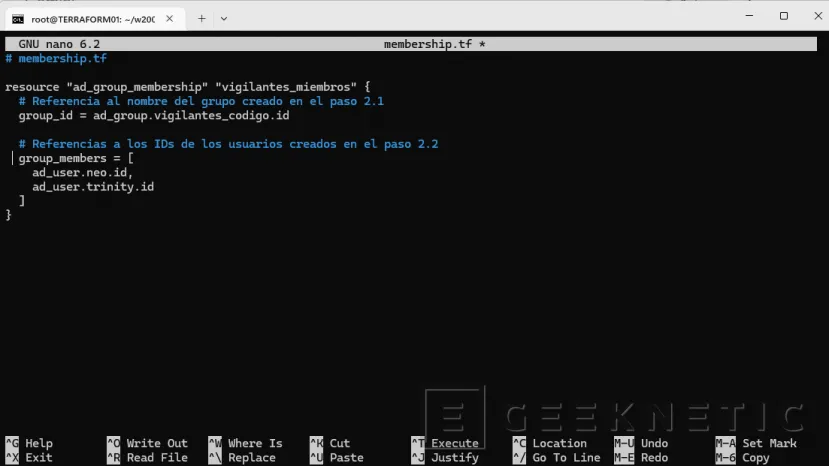 Geeknetic Terraform y Active Directory On-Premise: Automatización de la Creación de Cuentas al Estilo Git 13