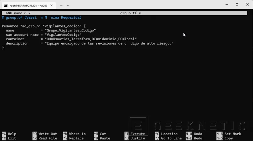 Geeknetic Terraform y Active Directory On-Premise: Automatización de la Creación de Cuentas al Estilo Git 11