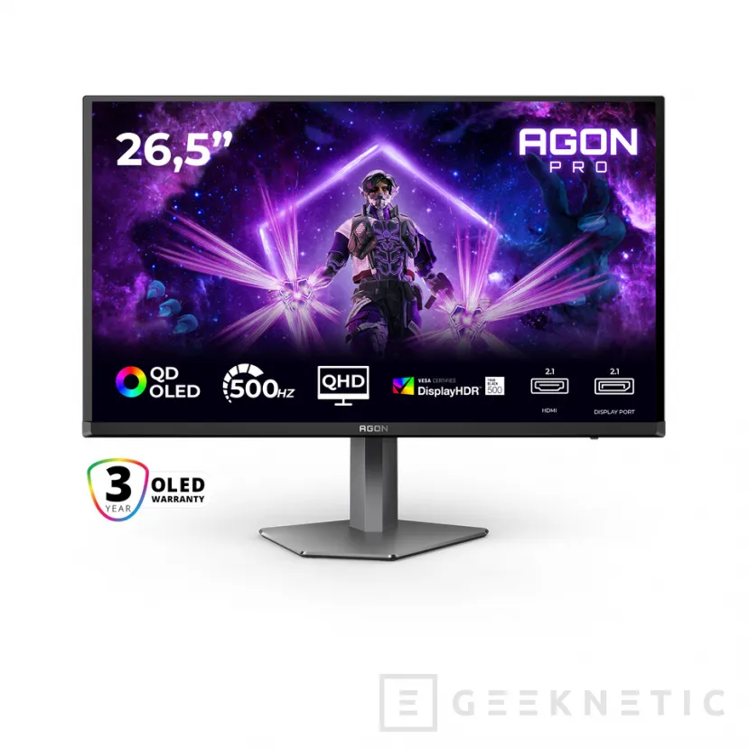 Geeknetic  AGON by AOC impulsa el salto a OLED con su gama PRO: monitores de hasta 500 Hz, 4K y QD-OLED para dominar el segmento gaming 1