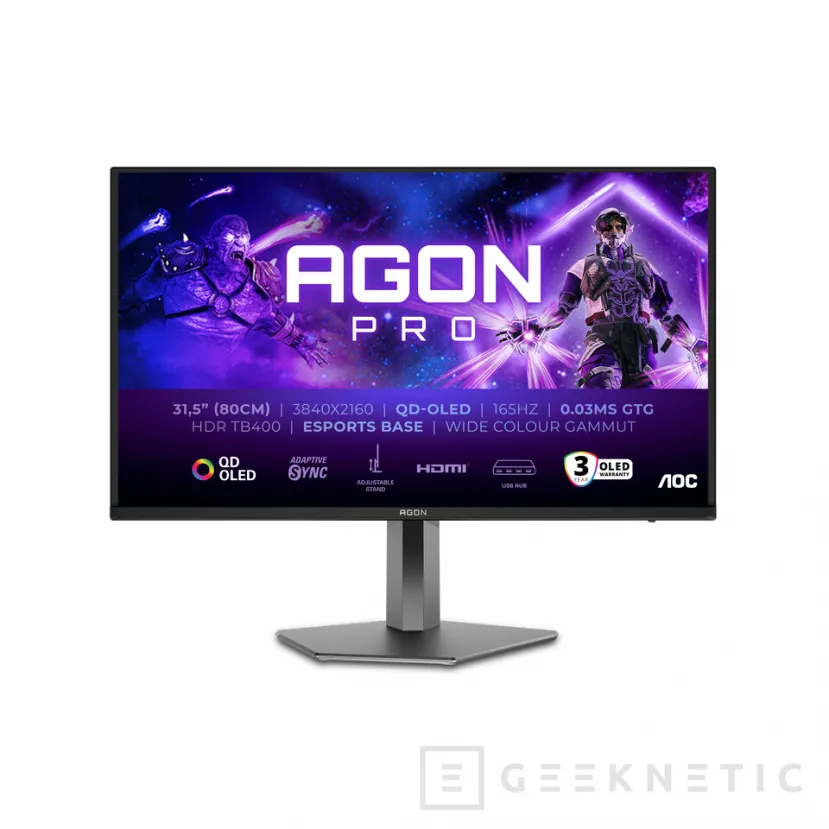 Geeknetic  AGON by AOC impulsa el salto a OLED con su gama PRO: monitores de hasta 500 Hz, 4K y QD-OLED para dominar el segmento gaming 3