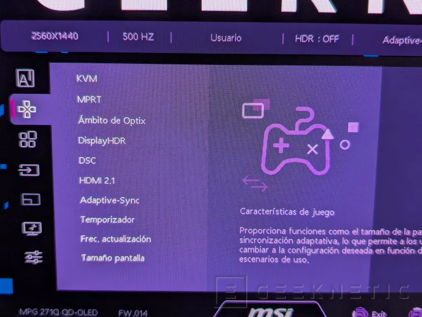 Geeknetic MSI MPG 271QR QD-OLED X50 Review 13