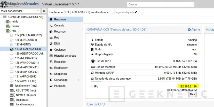 Geeknetic Proxmox 9.1.1 Transforma LXC: Cómo Usar Imágenes Docker (OCI) Directamente 17