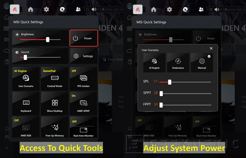Geeknetic La MSI Claw necesita hasta un 5% menos de RAM para arrancar cuando usa el modo pantalla completa de la App Xbox 4