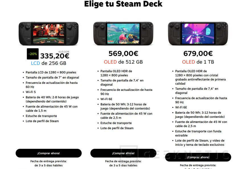 Geeknetic Llévate la Steam Deck LCD de 256 GB por 335,20 euros, una rebaja del 20 % 2