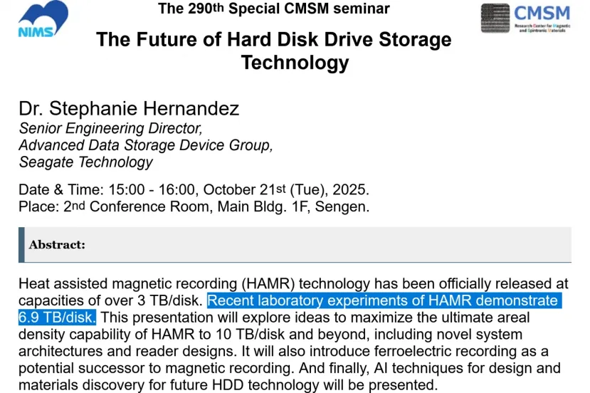 Geeknetic Seagate tiene un prototipo de disco duro con 55 TB, 6,9 TB por cada plato 1