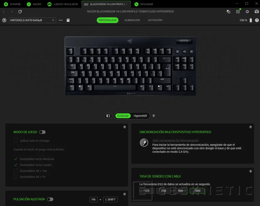 Geeknetic Razer BlackWidow V4 Low-Profile TKL HyperSpeed Review 12