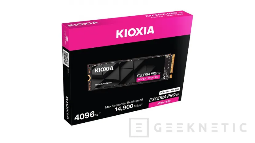 Geeknetic Nueva unidad SSD KIOXIA EXCERIA PRO G2, hasta 14.900 MB/s y capacidades de 4 TB 2